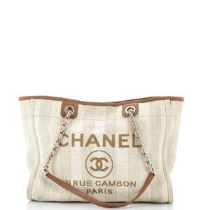 Chanel Deauville Tote Striped Mixed #242352C28B